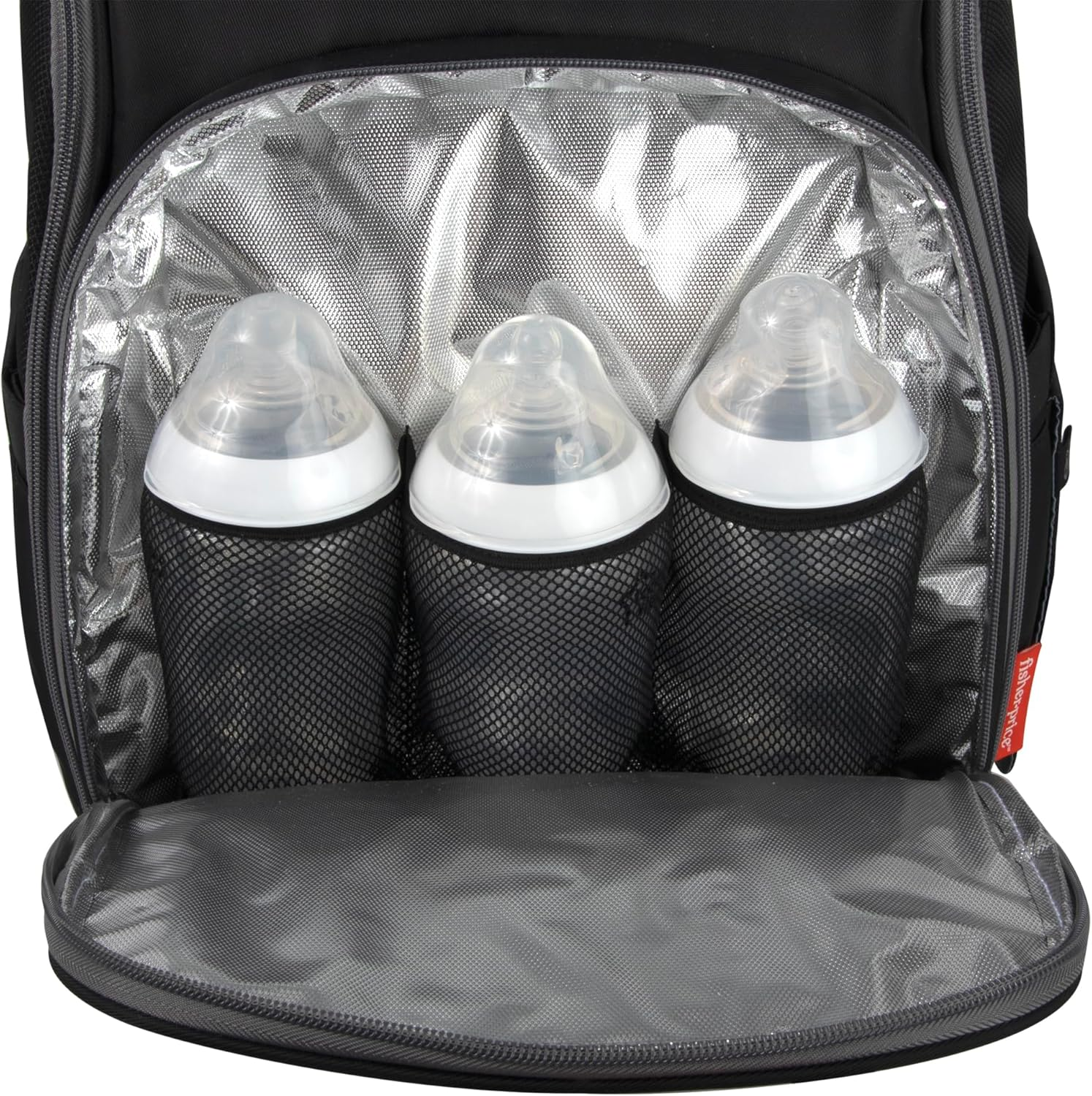 Fisher-Price Fastfinder 3 Piece Set Diaper Bag Backpack for Moms & Dads with Changing Pad and Wipes Pocket - Blue image number 5