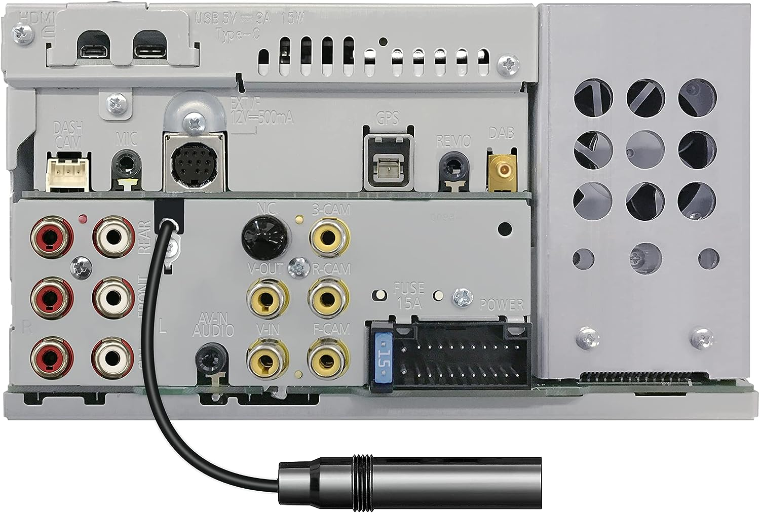 KENWOOD DMX8021DABS - 17.7 Cm (7 Inch) Digital Media AV Receiver with Wireless Carplay & Android Car (4 X 50 W, DAB+/FM, BT, 3X Pre-Out 4V, USB-C, Ipod/Iphone Control) image number 4