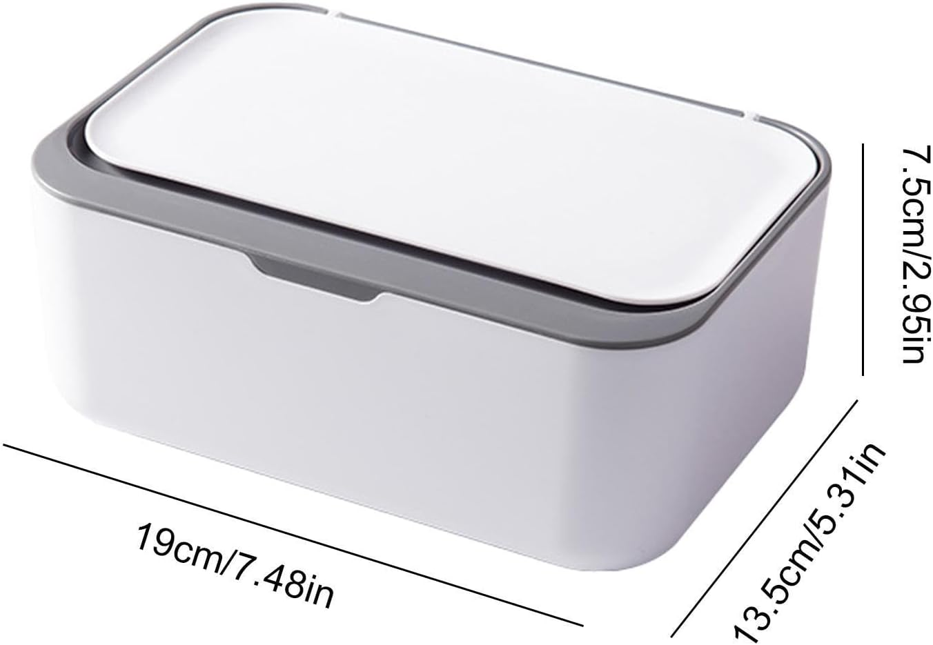 Wet Wipes Box Holder Wipes Dispenser Case,Baby Wet Wipes Box Tissue Storage Case with Lid Seal Dry Toilet Paper Holder Napkin Organiser Storage Keep Wipes Fresh for Car Offic-E image number 6