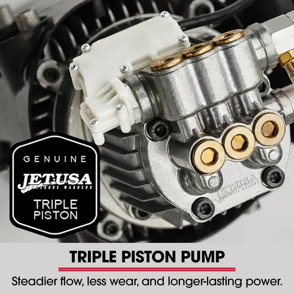 Jet-Usa RX550 Electric High Pressure Washer 3500PSI Ultimate Pack, 5 Nozzles, Spin & Wheel Brush, Deck Cleaner, Turbo Head, Angled Lance, 30M Hose Reach image number 3