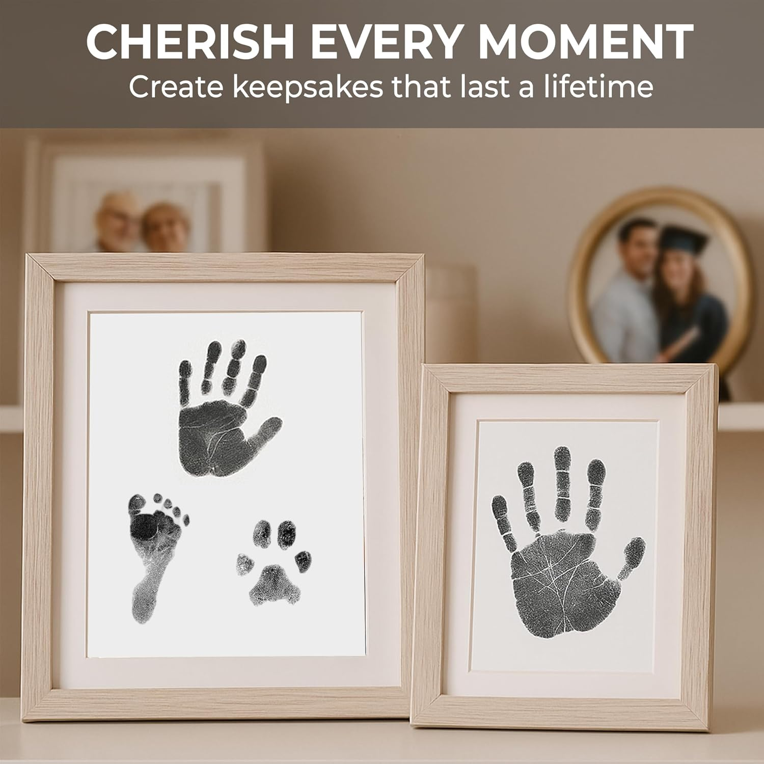 Extra Large Handprint & Footprint Kit &ndash; Jumbo 27Cm, 100% Safe Clean-Touch Inkless Pad with 2 XL Ink Paper &ndash; Suitable for All Ages - Including Babies, Kids, Adults, & Pets! image number 5