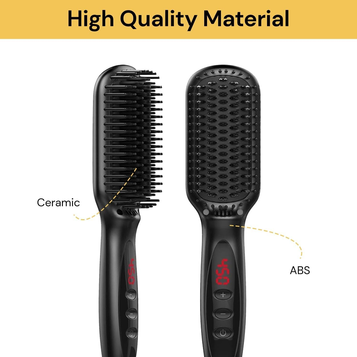Spendeal Hair Straightener Brush Ceramic Heating, 3 in 1 Ionic Straightener with Built-In Comb, Auto Temperature Lock and Auto-Off Function, Anti-Scald, Hair Straightening That Reduces Styling Time image number 2