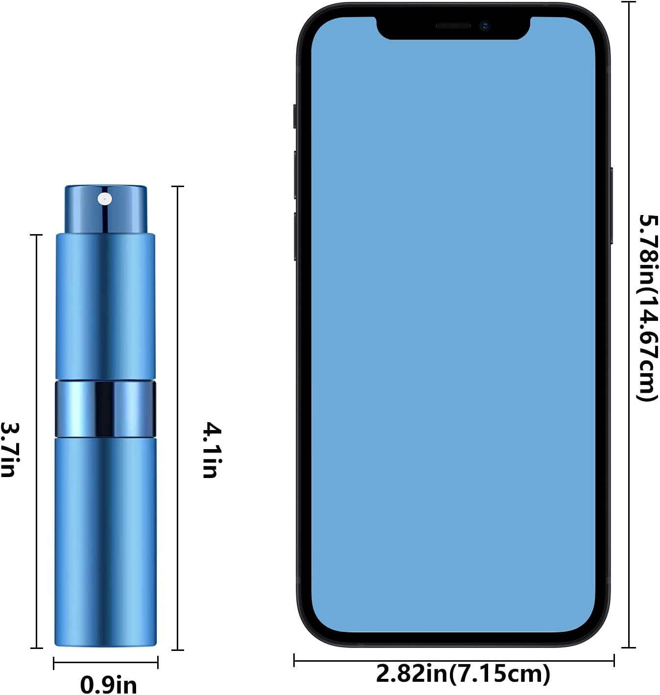 Lil Ray 8Ml Portable Mini Perfume Atomizer(4 Pcs)，Refillable Empty Small Spray Bottle for Travel, Twist Type Pocket Cologne Sprayer (Matte Black, Pink, Blue, Silver) image number 5