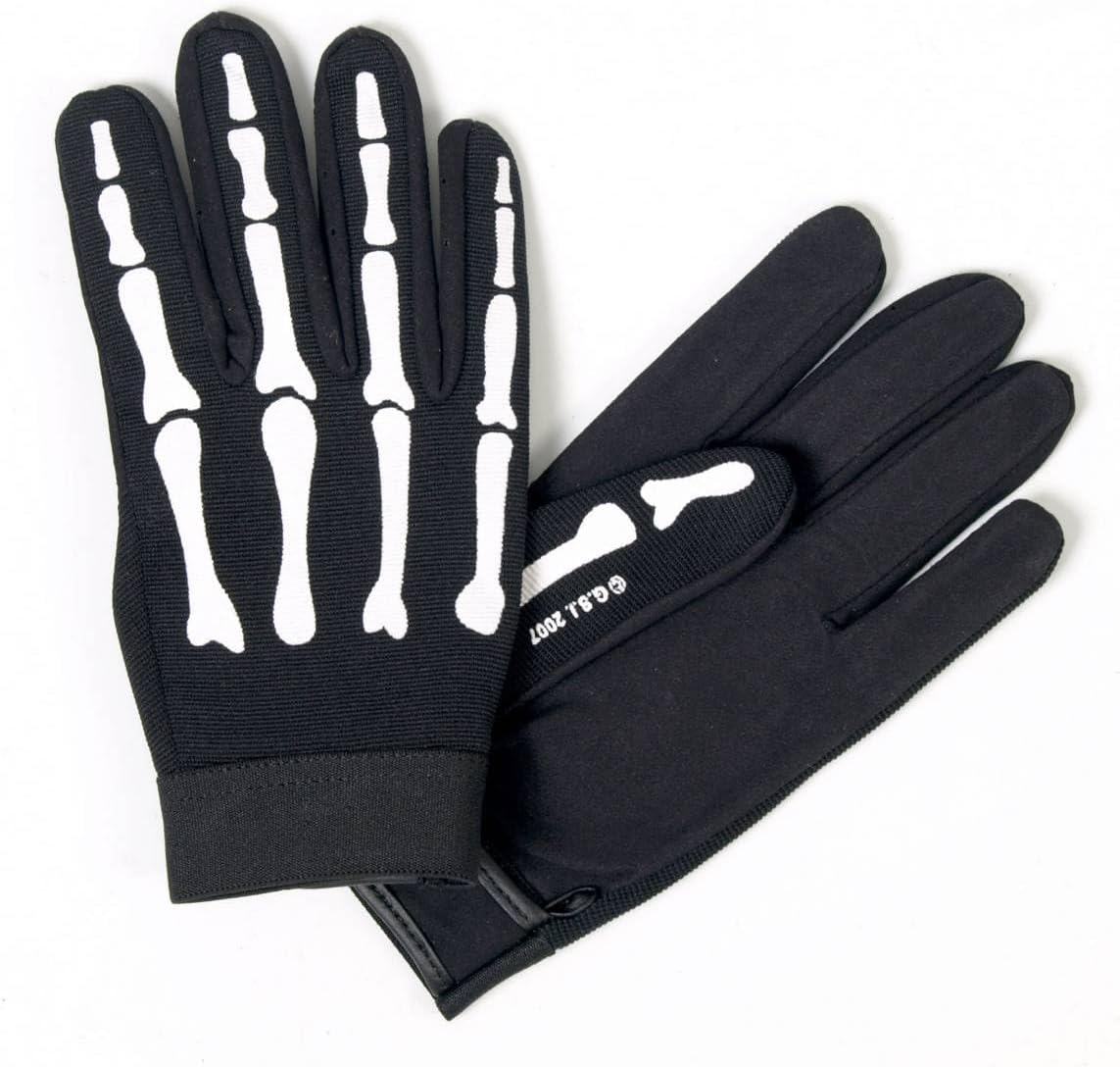 Hot Leathers Skeleton Mechanic Gloves (Black, Small) - Large image number 4