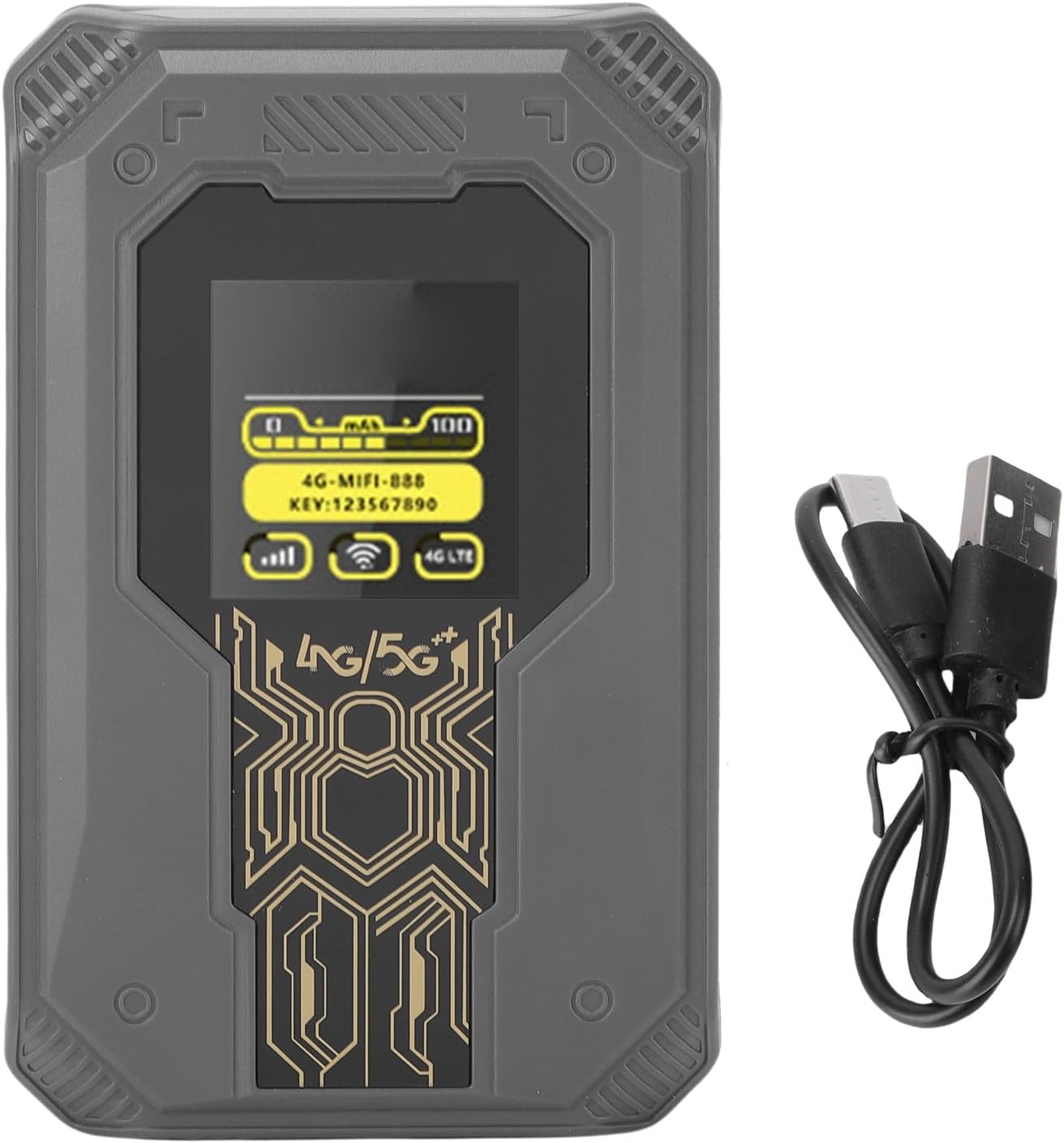 Jectse 4G Mobile Wifi Hotspot, Portable 4G Router Wireless 4G Mobile Router with Time Display, 4000Mah Battery for Travel Outdoor Business Trips Connects 8 Devices