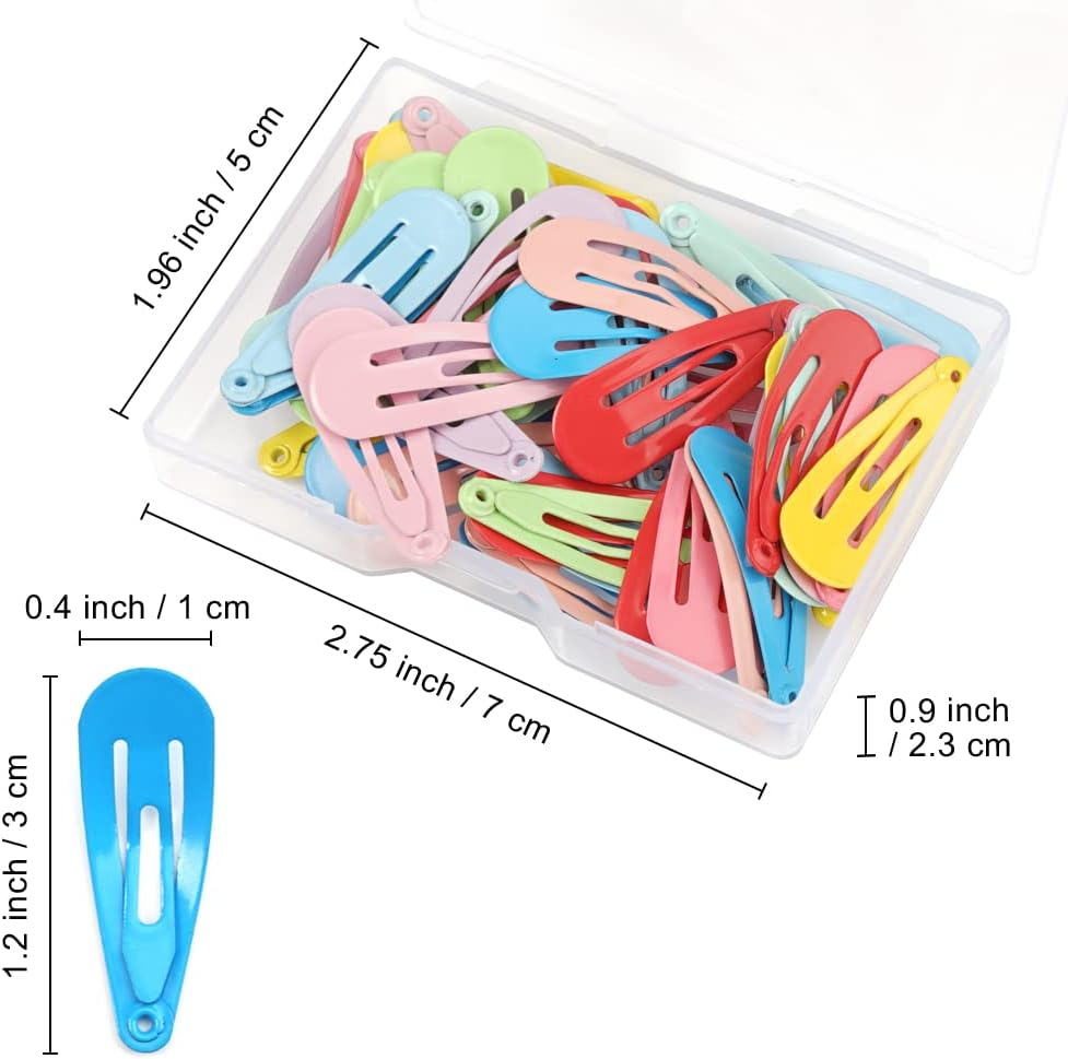 JINSION Girls' Hair Clips, Pack of 50 Baby Hair Clips, Colourful Hair Clips, Women'S Metal Snap Hair Clips in Candy Colour, Children'S Hair Accessories, Small for Hair Clip, Birthday Party Gift image number 6