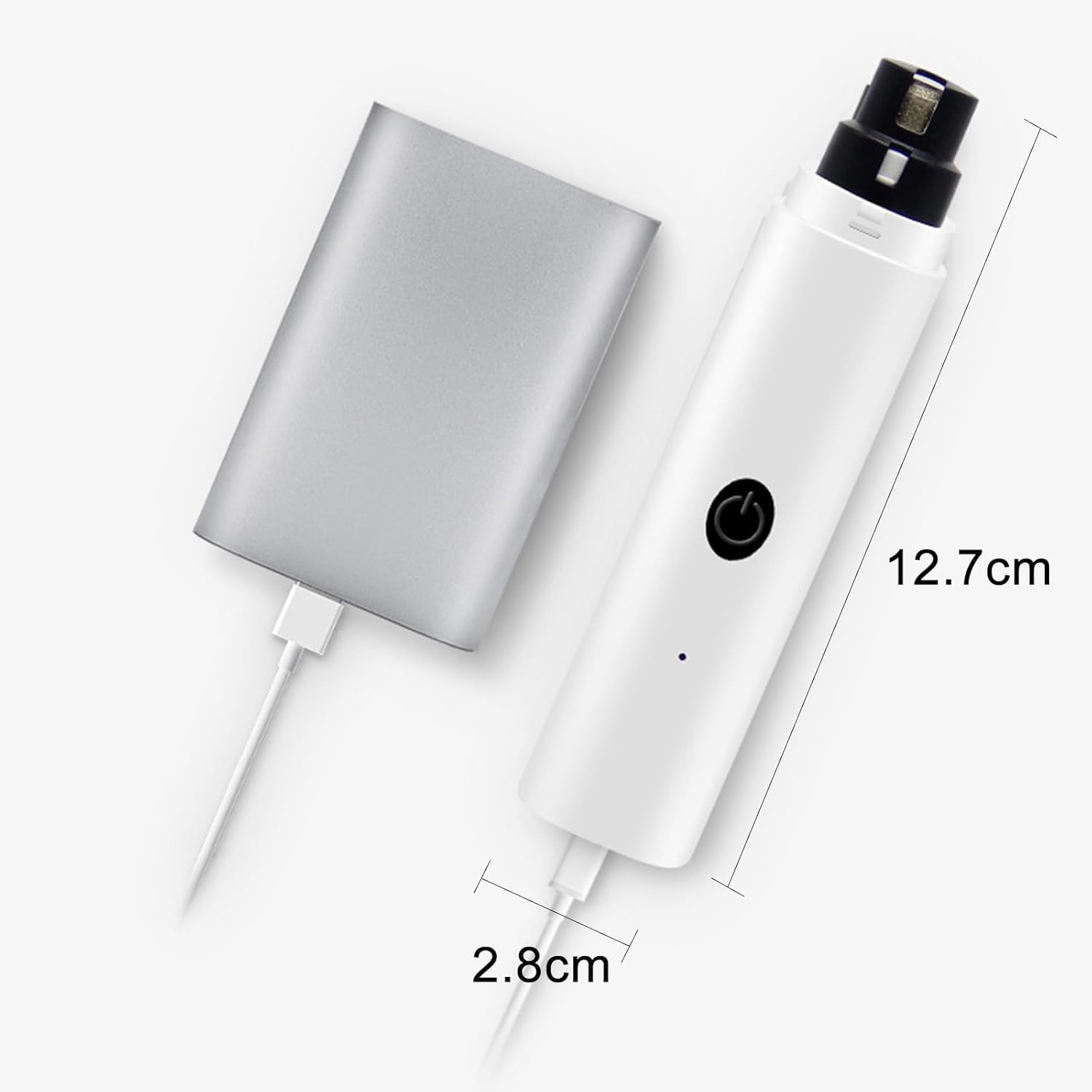 Electric Nail Trimmer Grinder,Usb Rechargeable with Safety Guard,Quiet Pet Nail Trimmer for Small Medium Large Pet Dog Cat image number 2