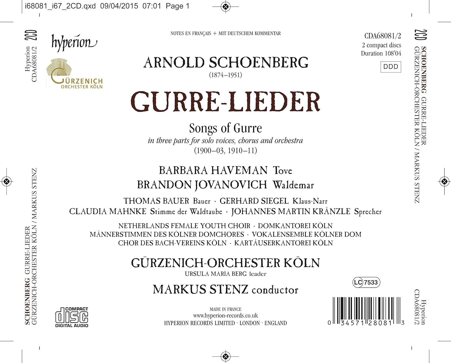 Schoenberg Gurrelieder