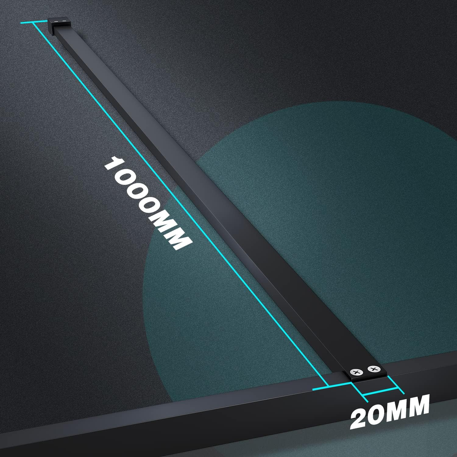 ELEGANT 1100 X 2000Mm Black Grid Painted Stain Walkin Shower Door, Shower Screen Wet Room Reversible 8Mm Safety Glass Shower Panel Frame Shower Cubicle for Bath image number 1