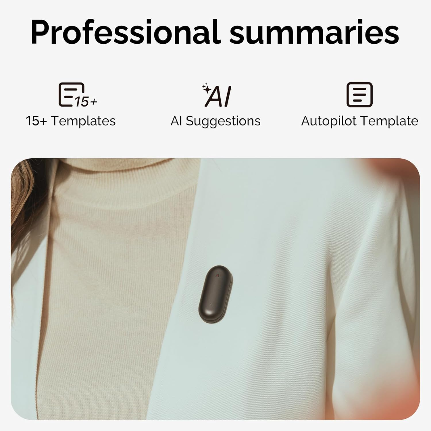 AI Voice Recorder, PLAUD Notepin Voice Recorder, App Control, AI Notetaker, AI Transcribe & Summarize, Support 112 Languages, 64GB Memory, Audio Recorder for Lectures, Meetings, Cosmic Gray image number 5