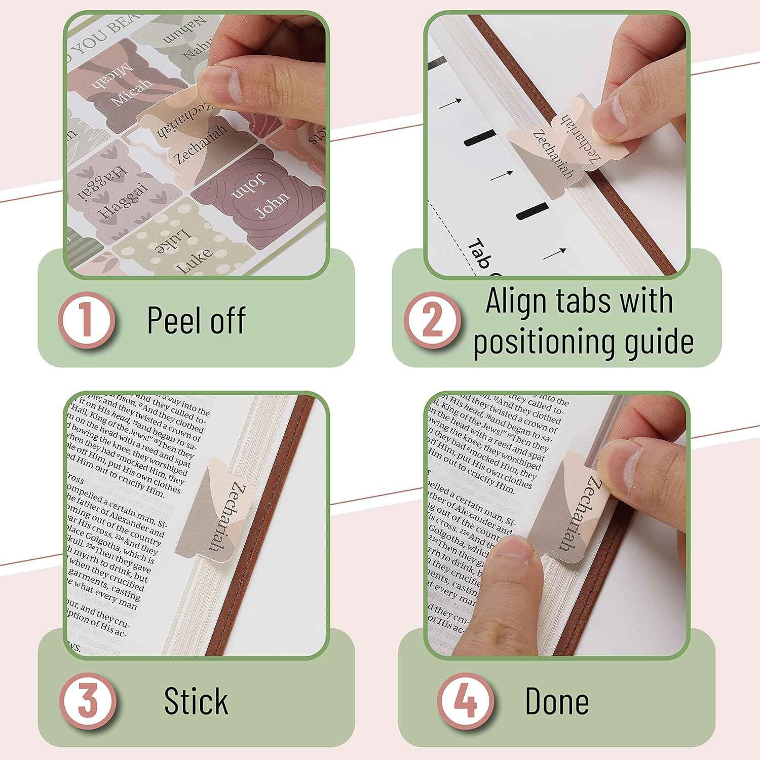 Mr. Pen- Bible Tabs, 75 Tabs, Laminated Bible Tabs for Women and Men, Bible Tabs for Study Bible, Bible Index Tabs, Bible Book Tabs, Bible Labels Tabs, Mr Pen Bible Tabs image number 5