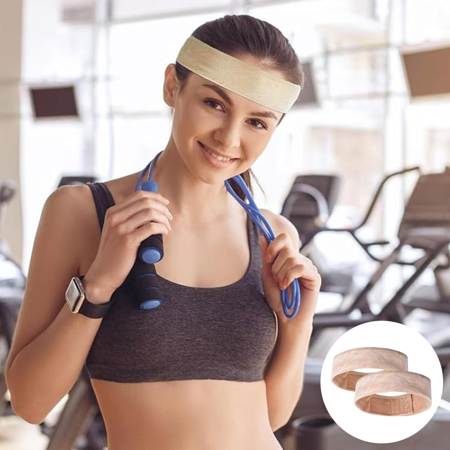 Velvet Elastic Wig Headbands, 3Pcs Non Slip Velvet Wig Grip Headbands, Flexible Velvet Grip Head Band for Women image number 1