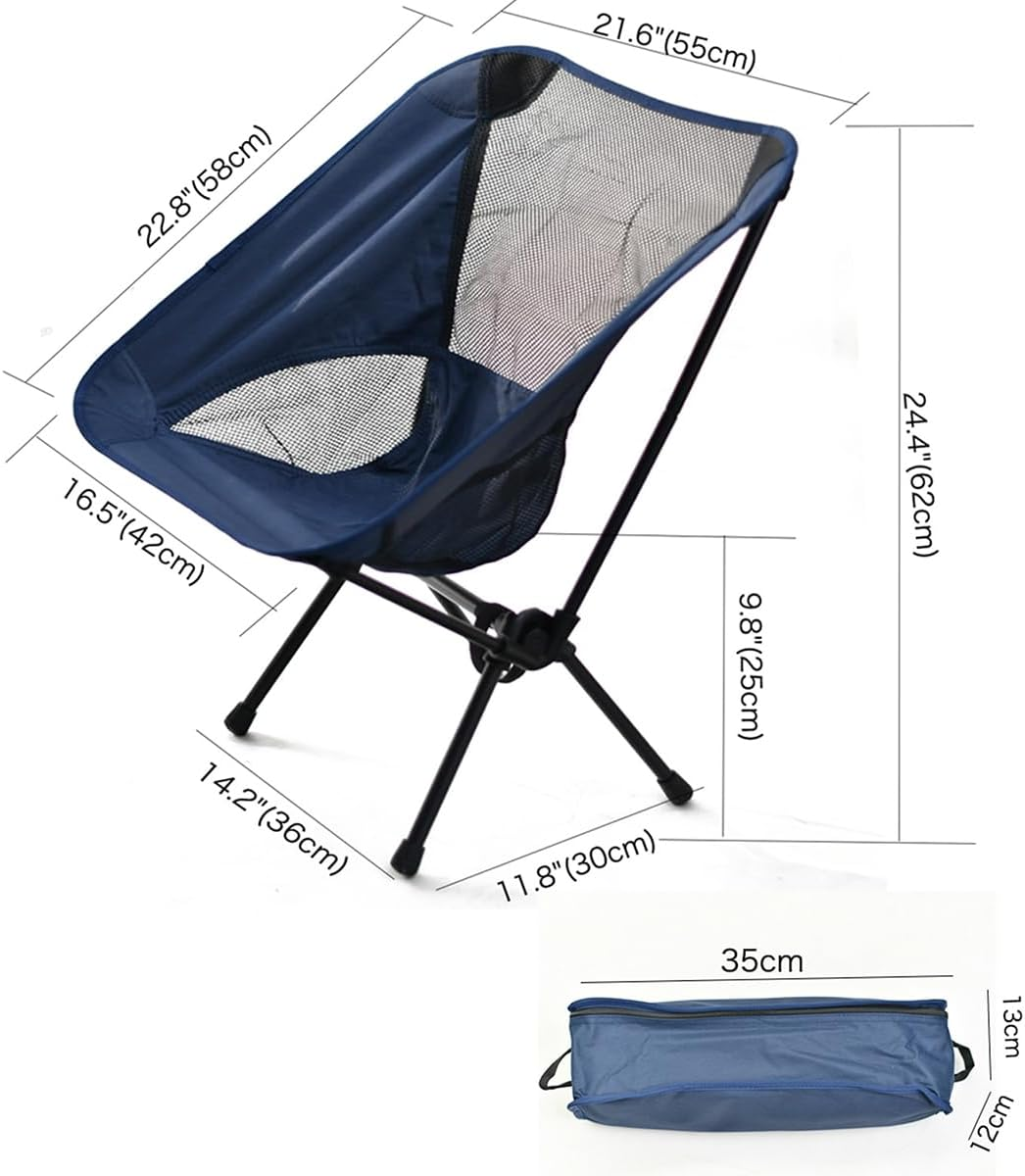 AIMALL Outdoor Moon Chair, Breathable Mesh, Lightweight and Foldable High Back Fishing Beach Chair, Portable Leisure Chair for Camping - Grey image number 4