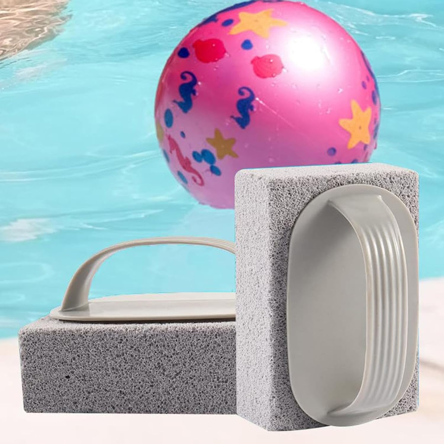 Meindin Pumice Stone for Pool Cleaning | Tile Stone for Pools - Handheld Grout & Concrete Cleaning, Calcium Remover for Pool Tile, Pumice Stone for Cleaning image number 4