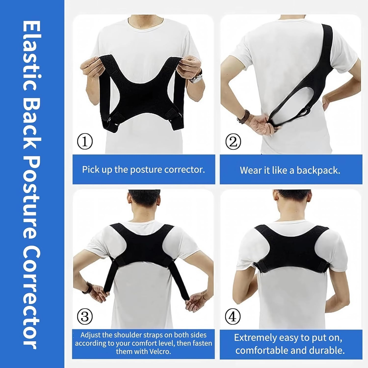 Posture Correctors for Men and Women, Adjustable Breathable Back Correctors for Improving Posture and Relieving Pain in the Neck and Shoulders