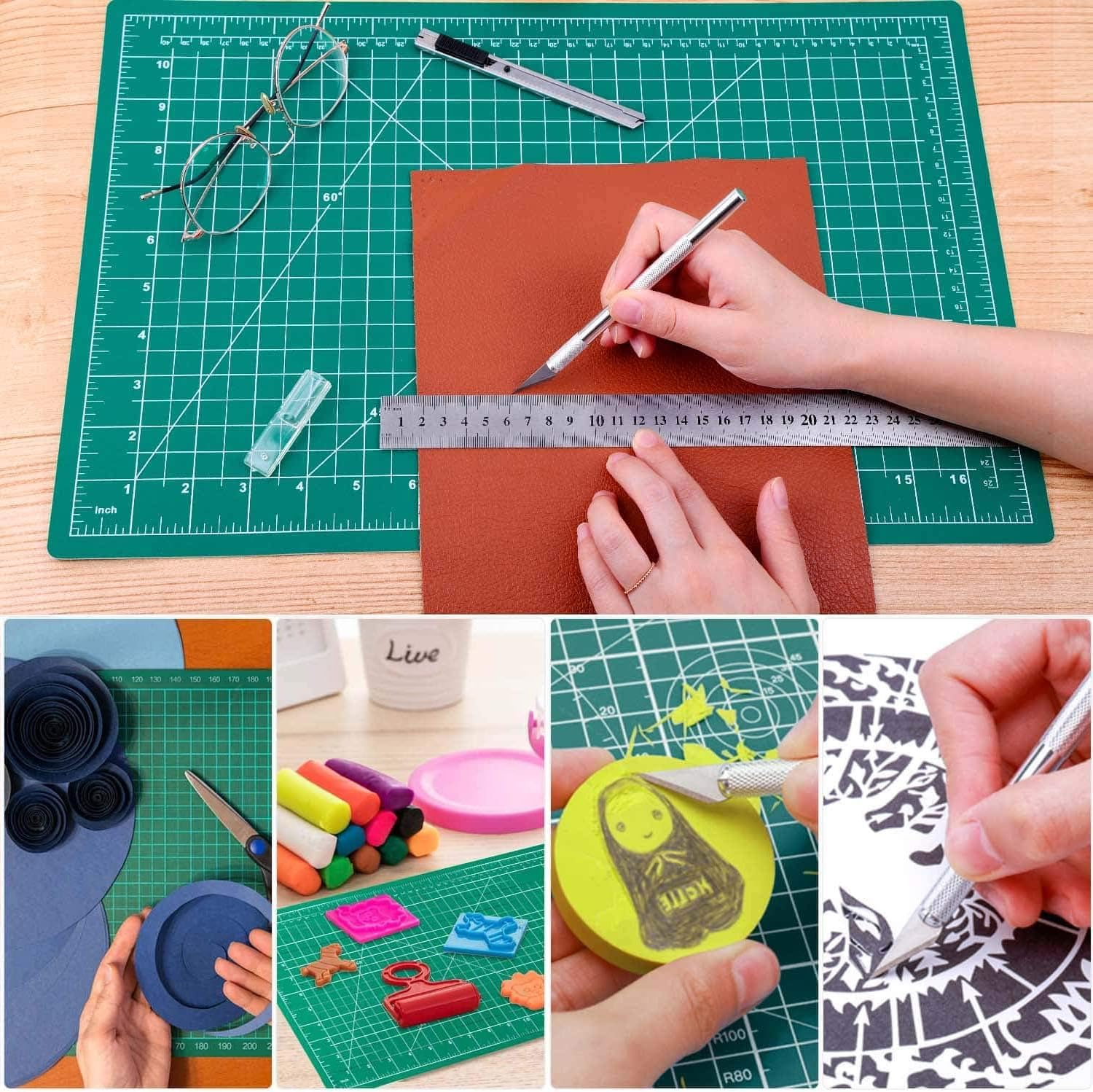 ETHEL Self Healing Cutting Mat，Self Healing Sewing Mat, 9Inch X 12Inch Rotary Cutting Mat Double Sided Craft Cutting Board for Sewing Crafts Hobby Fabric Precision Scrapbooking Project (A4)