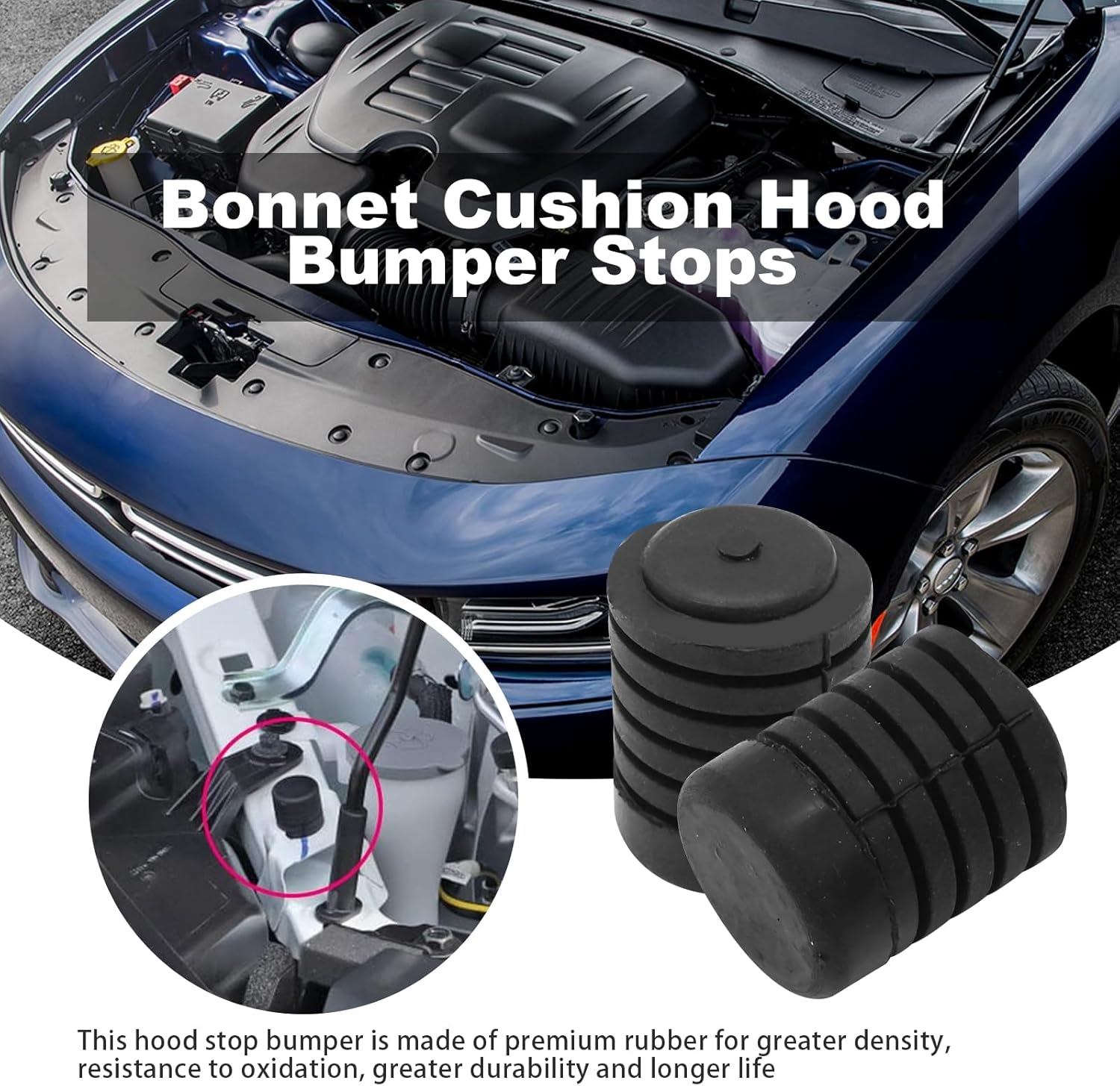 Laffoonparts 2PCS Bonnet Adjusting Bumper Rubber Stops Buffers, Replacement for Nissan Patrol GU Y61 90878-2L700 908782L700