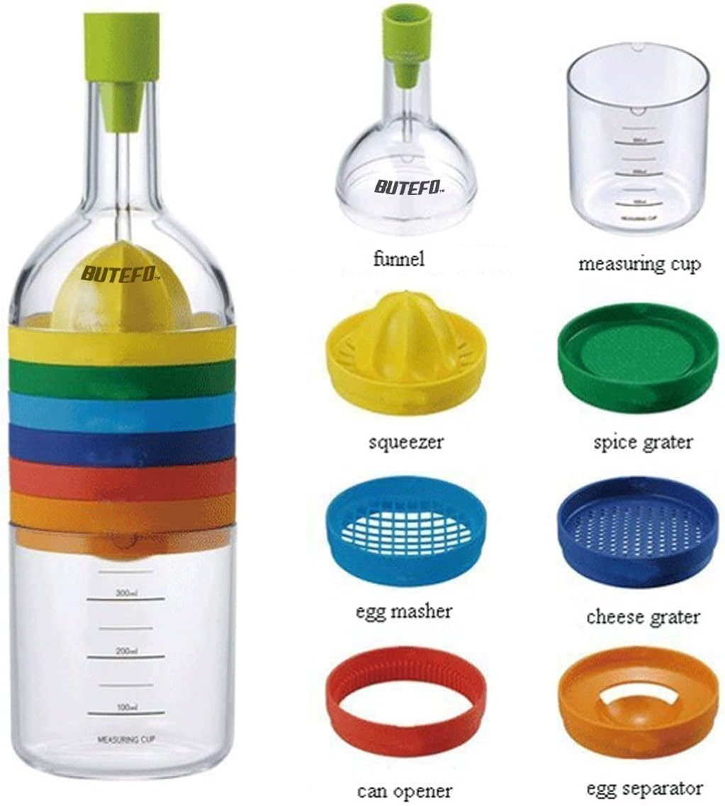 8 in 1 Kitchen Tool, Multipurpose Function Plastic Bin Bottle Essential image number 2