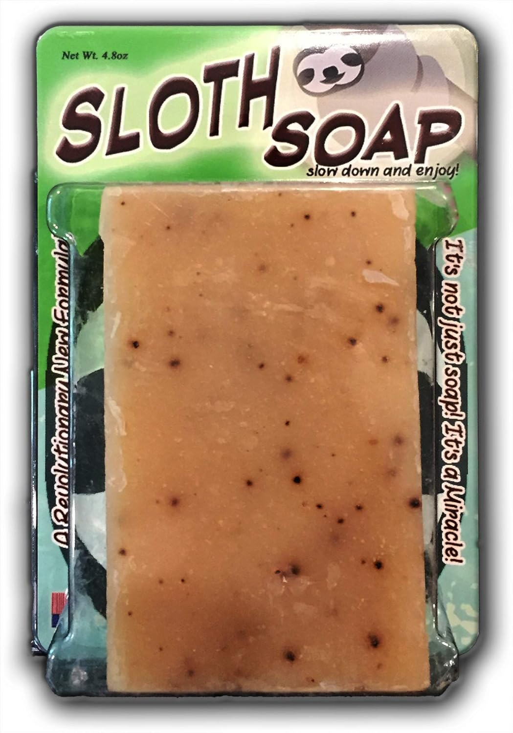 Bodacious Bath Sloth Soap Handcrafted Bath Soap Made with Coffee Grounds, 1 Bar image number 1