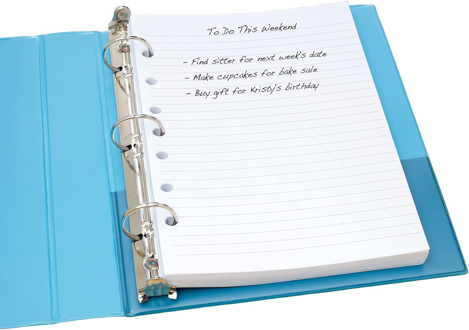 Avery Mini Binder Filler Paper for 3 Ring Binders or 7 Ring Binders, College Ruled, 5.5" X 8.5", 100 Sheets per Pack, 6 Packs, 600 Sheets Total (14230) image number 3