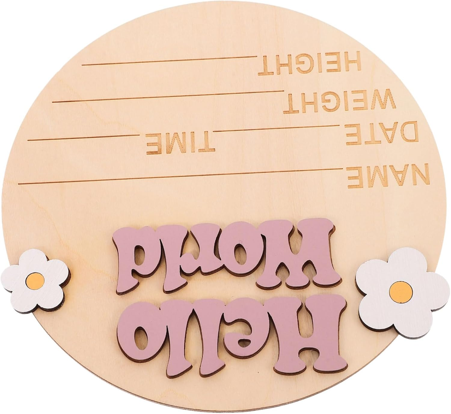 Growth Commemorative Card Newborn Birth Announcement Sign Name Sign for Shower Welcome Home Decor Accessory image number 5