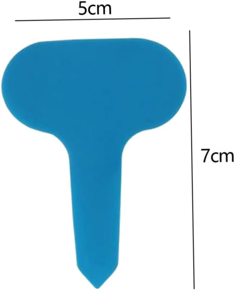 Yardwe 200Pcs Plant Label Sticks Plastic Gardening Inserted Card Plant Marker Flower Label for Garden Decoration Outdoor Use - Blue image number 4