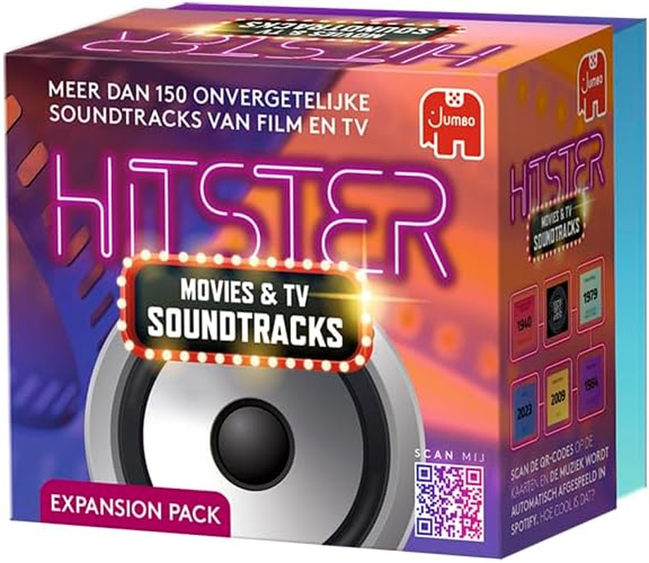 Jumbo Hitster Movies & TV Soundtracks Expansion Set, Party Game, Music Game, Action Game for Adults Aged 16 and Up, 2 to 10 Players image number 3