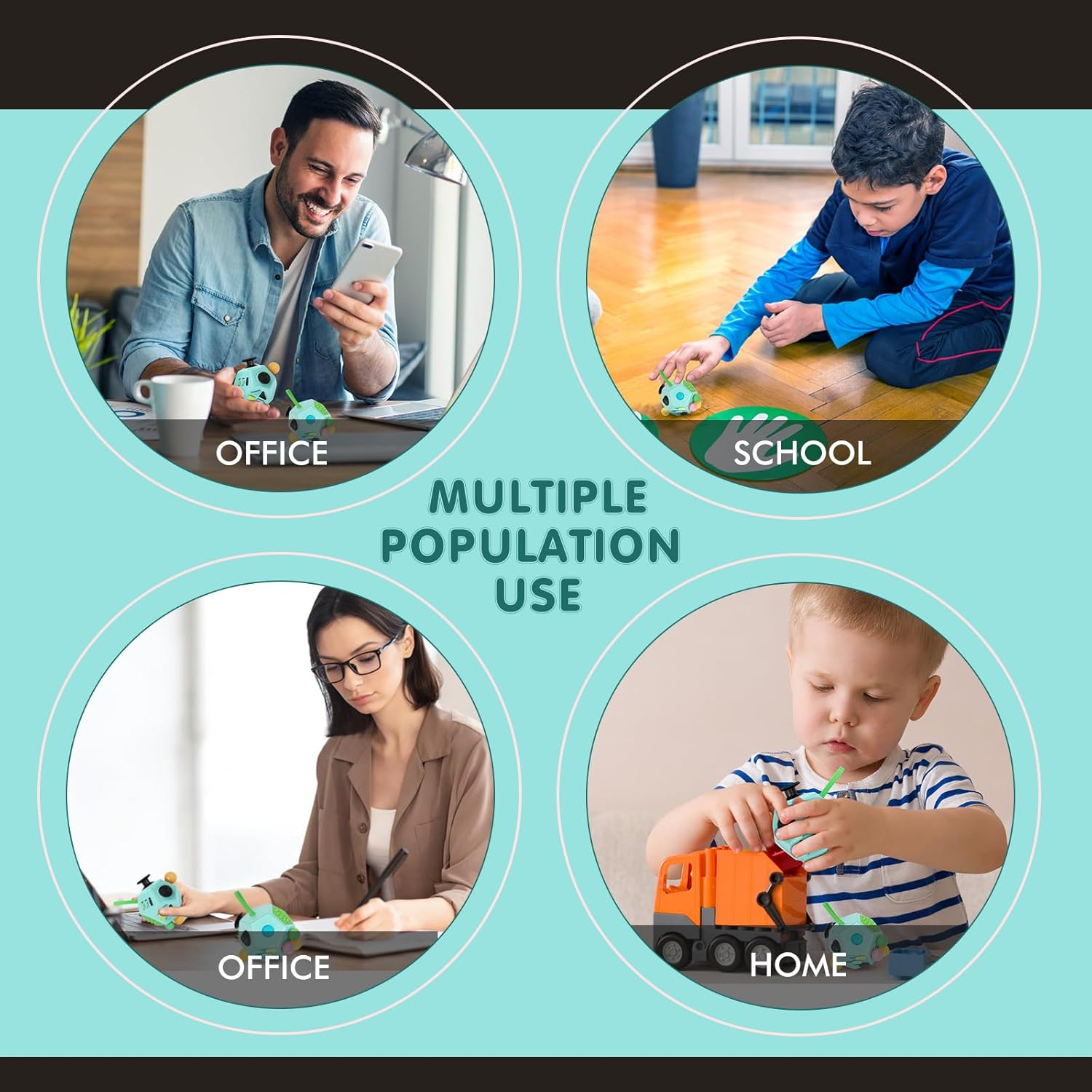 Milifox 12 Sided Fidget Cube - Fidget Cube Toy for Adults & Kids image number 3