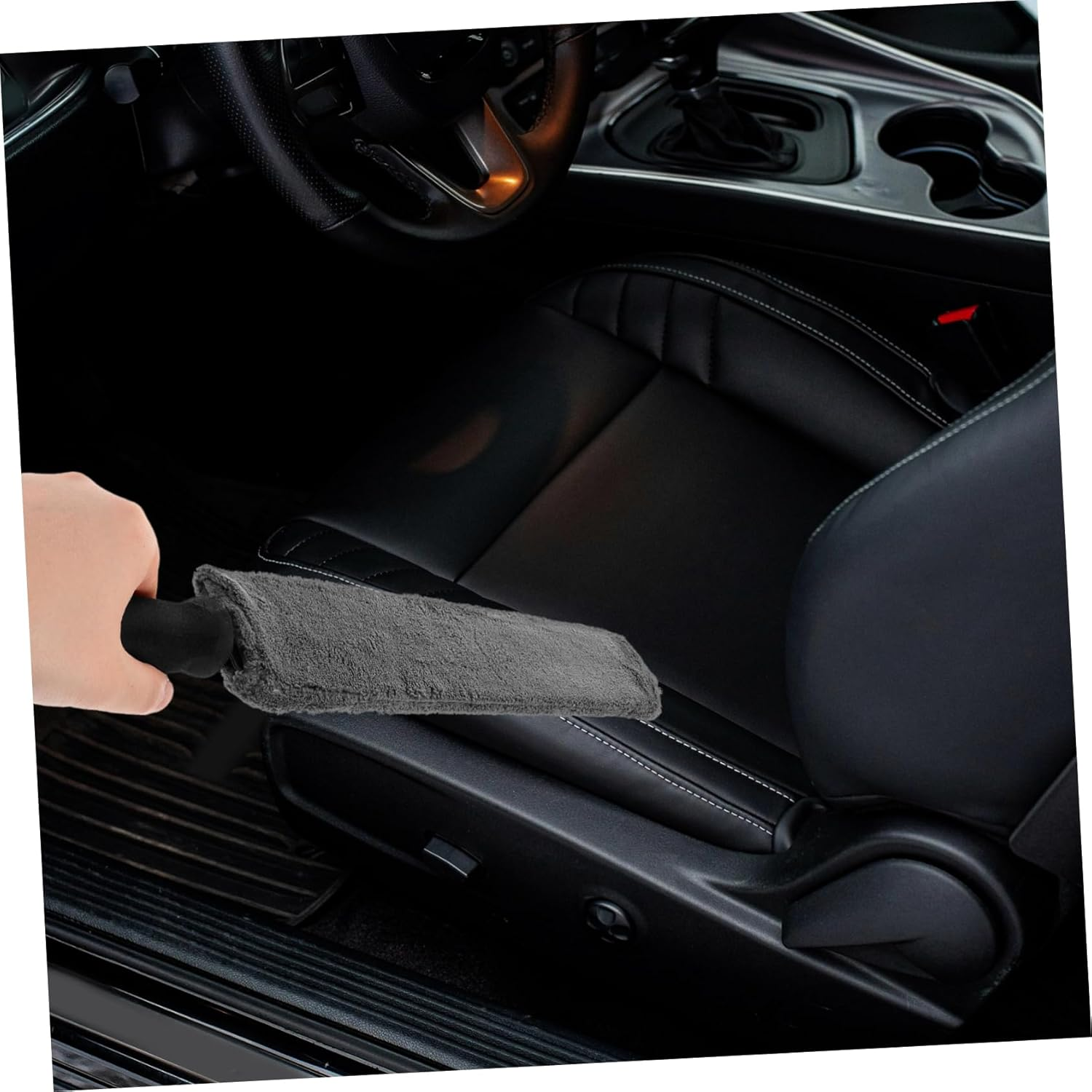 EXAOMBLE Car Cleaning Brush for Automotive Interior Detailing Soft Bristles for Dust Removal for Dashboard Vents and Crevices Car Care Detail Brush image number 2