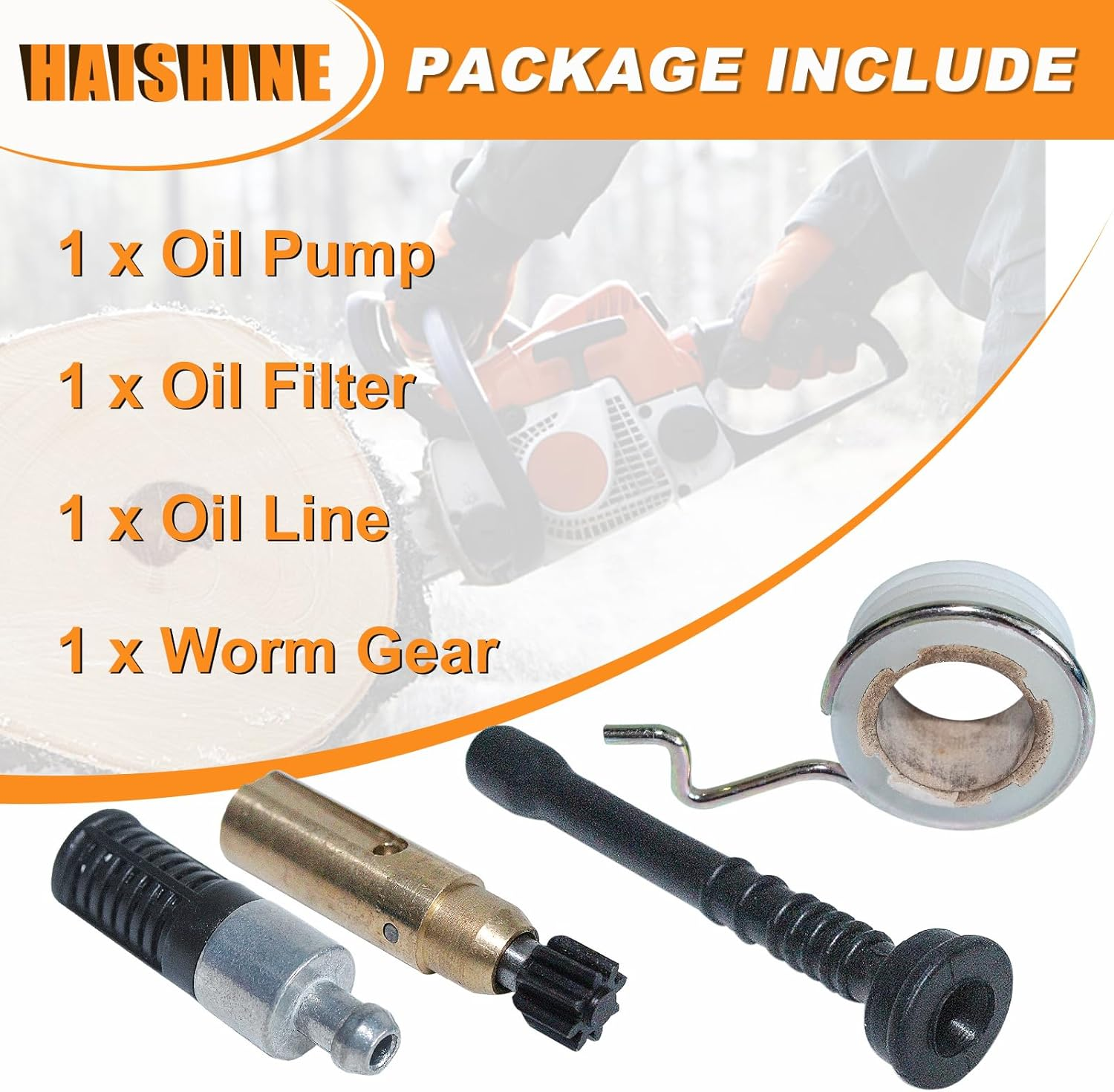 Oil Pump Worm Gear Oil Filter Hose Line for Stihl MS250 MS230 MS210 025 023 021 Chainsaw 1123 640 3800 image number 2