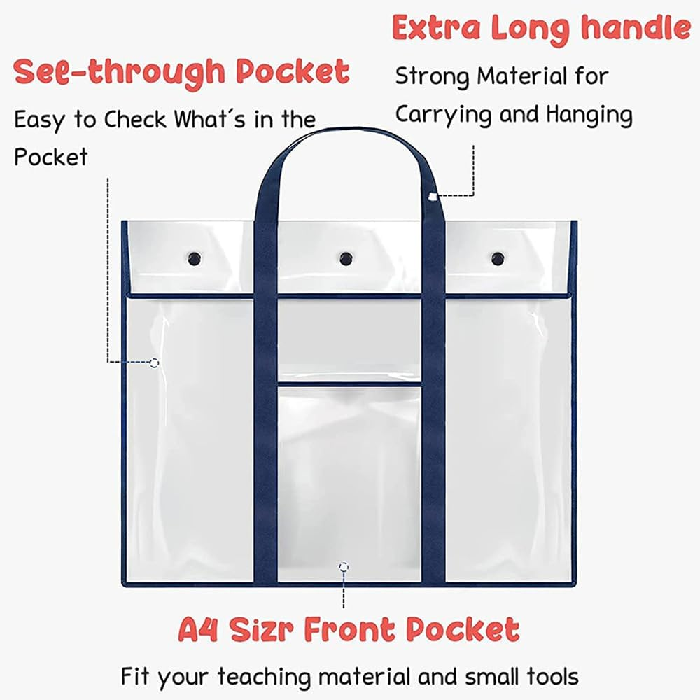 3Pcs Large Waterproof Art Portfolio Bag with Handle, A2/A3/A4 Paper Art Portfolio Artist Carry Bag, Art Carrying Case, Artwork Portfolio Case, Files Tote Bag for Poster Sketch Drawing Photography image number 3