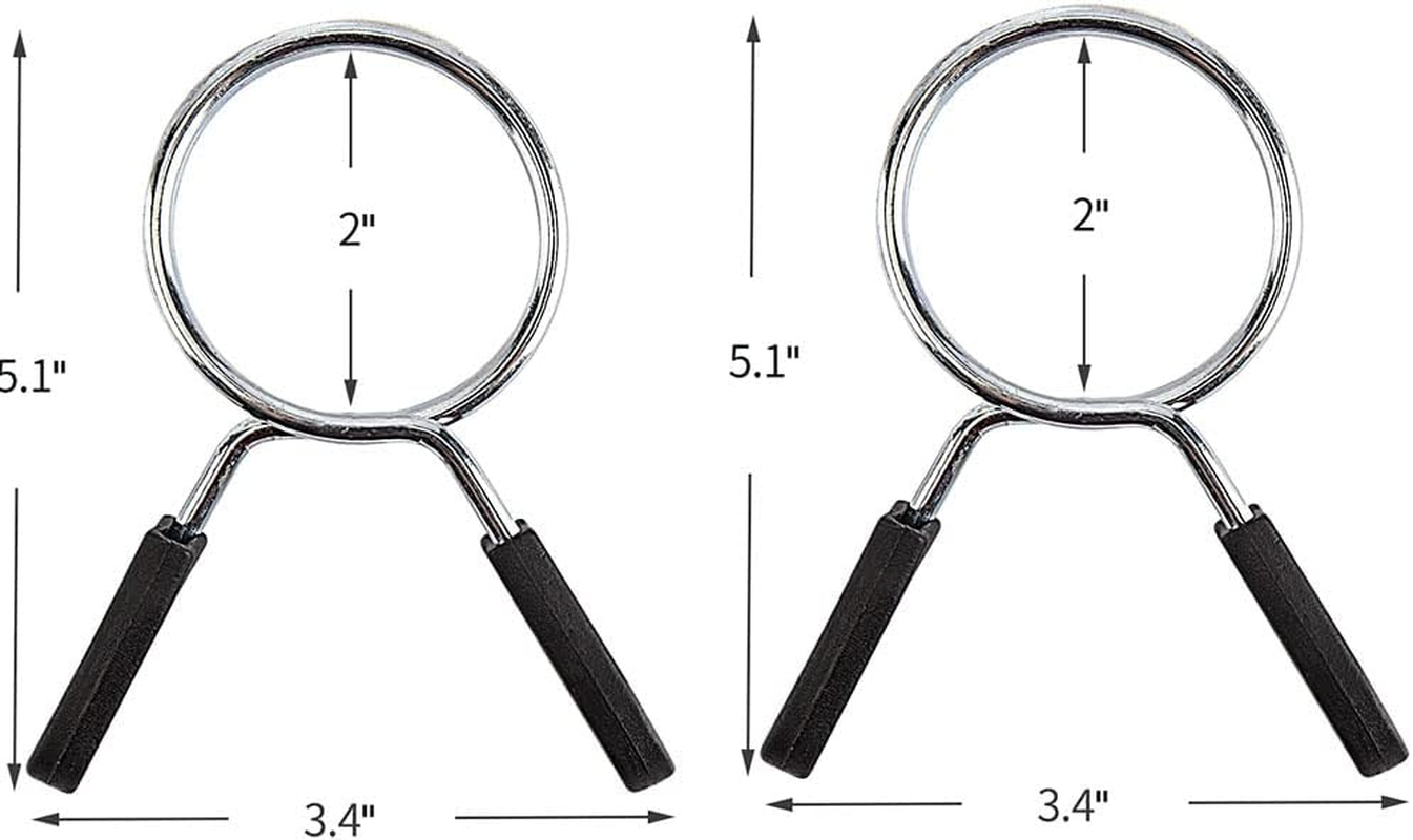Eastygold Barbell Clips Olympic Barbell Clamps Collars 2 Inches Weight Bars Lock Dumbbell Spring Clips Circlip Fitness Weightlifting Buckle for Strength Training Gym Accessory image number 5