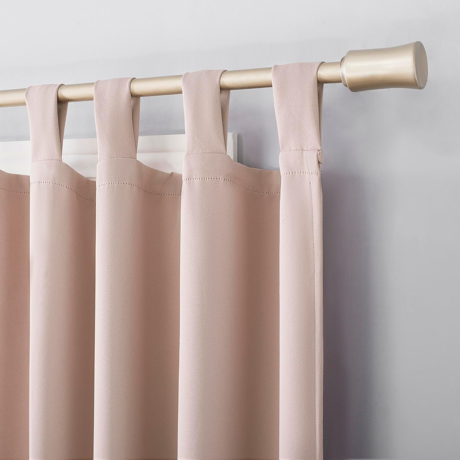 Sun Zero Easton Energy Saving Blackout Tab Top Curtain Panel, 40" X 84", Blush Pink image number 6