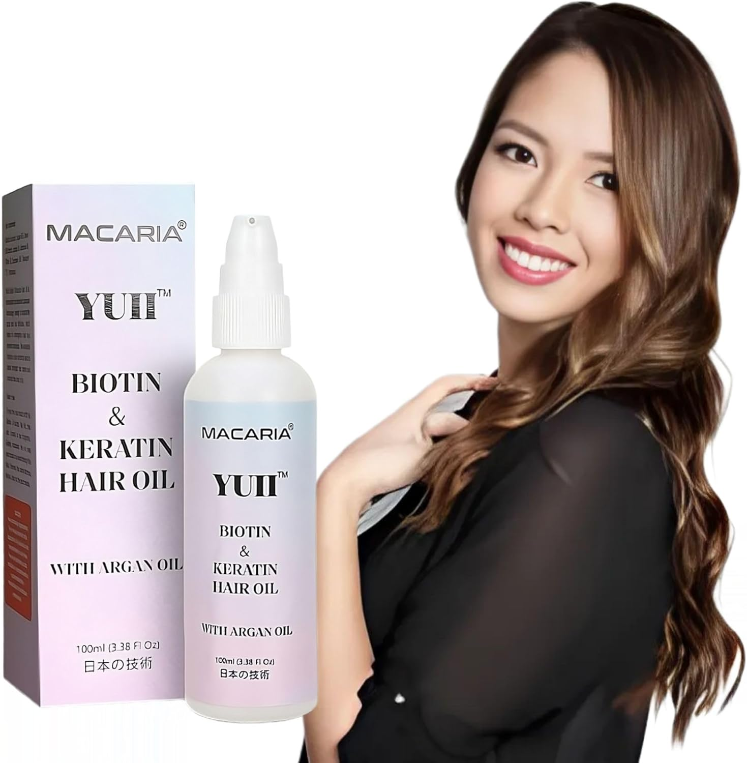 YUII Biotin Hair Oil for Thick & Full Biotin & Collagen with Argan Oil Biotiin Hair Oil Strengthening Motes Growth Shine image number 4