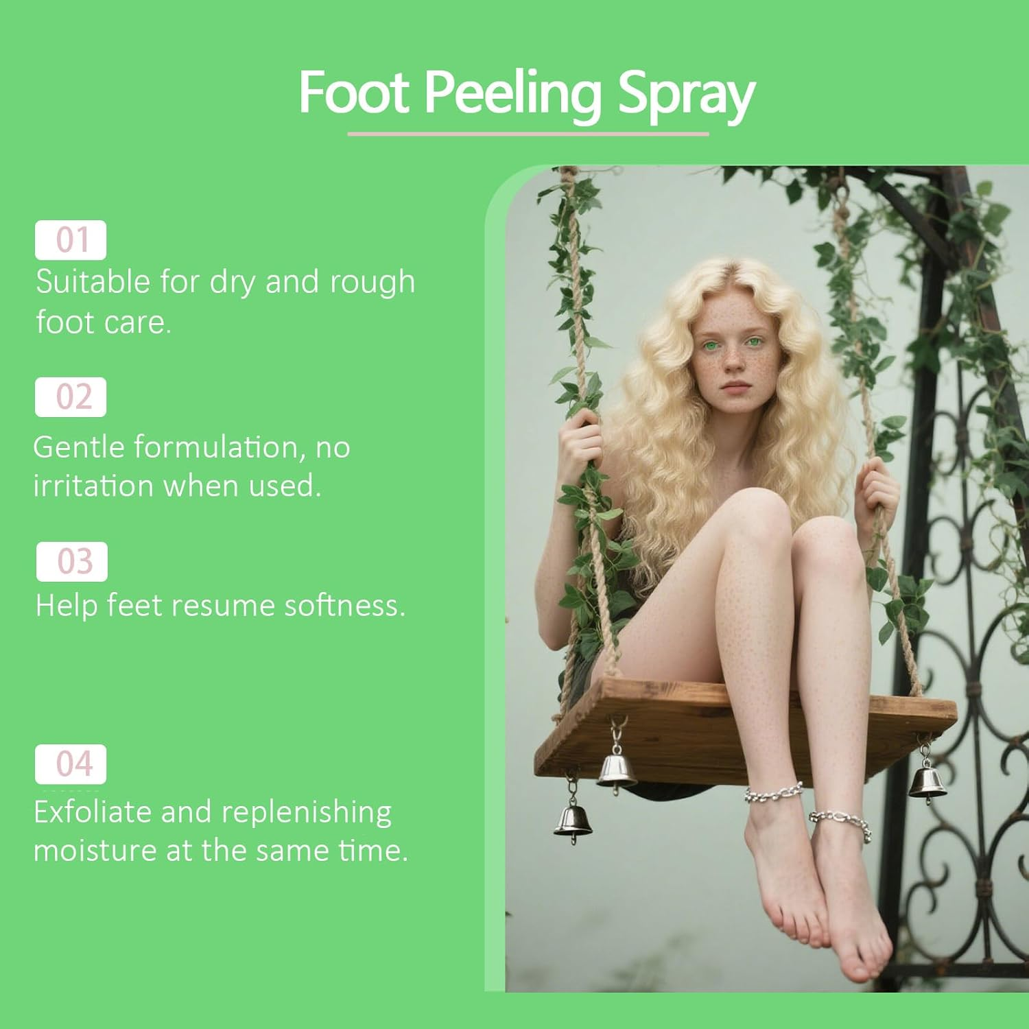 Foot Peeling Spray, Instant Foot Peeling Spray for Feet Exfoliating, Exfoliator & Moisturizing for Smooth Softer Feet for Women Men, Nourishing & Softening, Improve Rough Skin﻿ (1Pcs) - 2Pcs image number 7