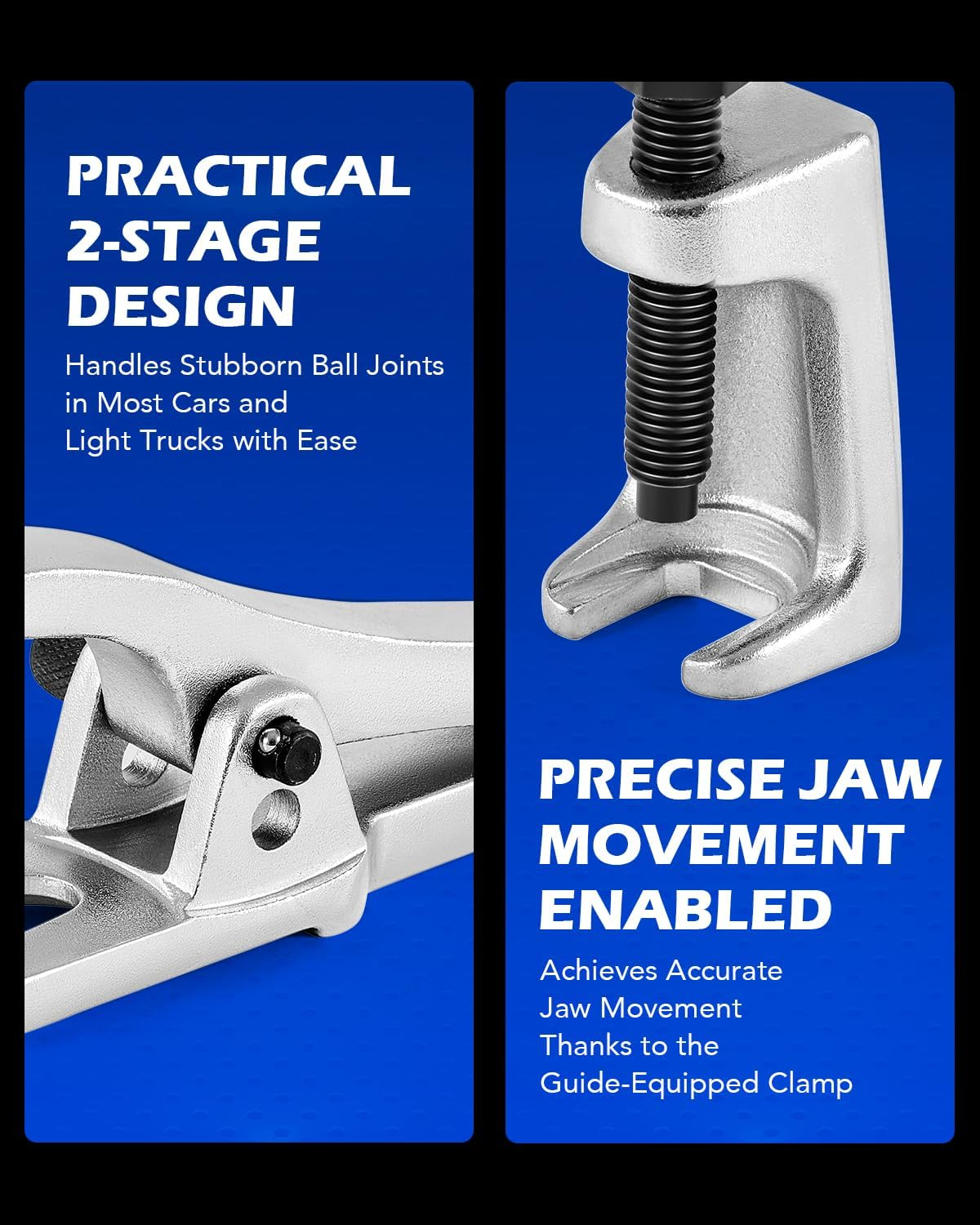 Orion Motor Tech 5PCS Ball Joint Separator Tie Rod End Remover Pitman Arm Puller Service Splitter Removal Tool Kit (BL) image number 5