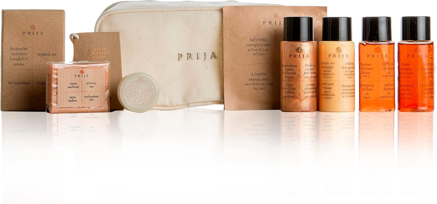 Prija Essential Travelpack, Spa Renewal Kit, Set Includes Mini Luxury Hair & Body Care Essentials image number 1
