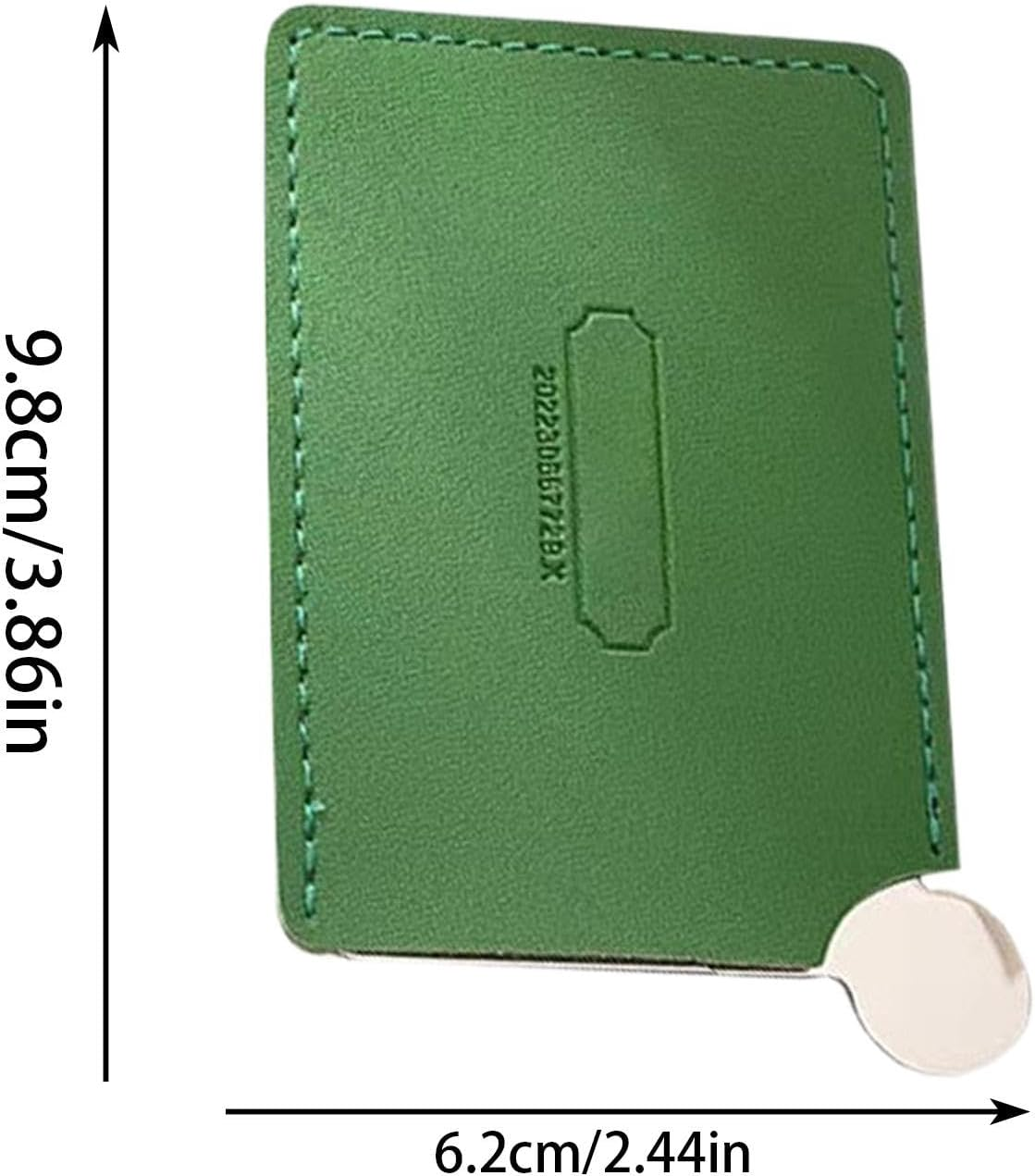 Shatterproof Stainless Steel Compact Mirror Unbreakable Makeup Mirror - Square Pocket Mirror with PU Leather Case Cover, Portable Purse Mirror, Travel Mirror Handheld Mirror for Women, Girls, Purse