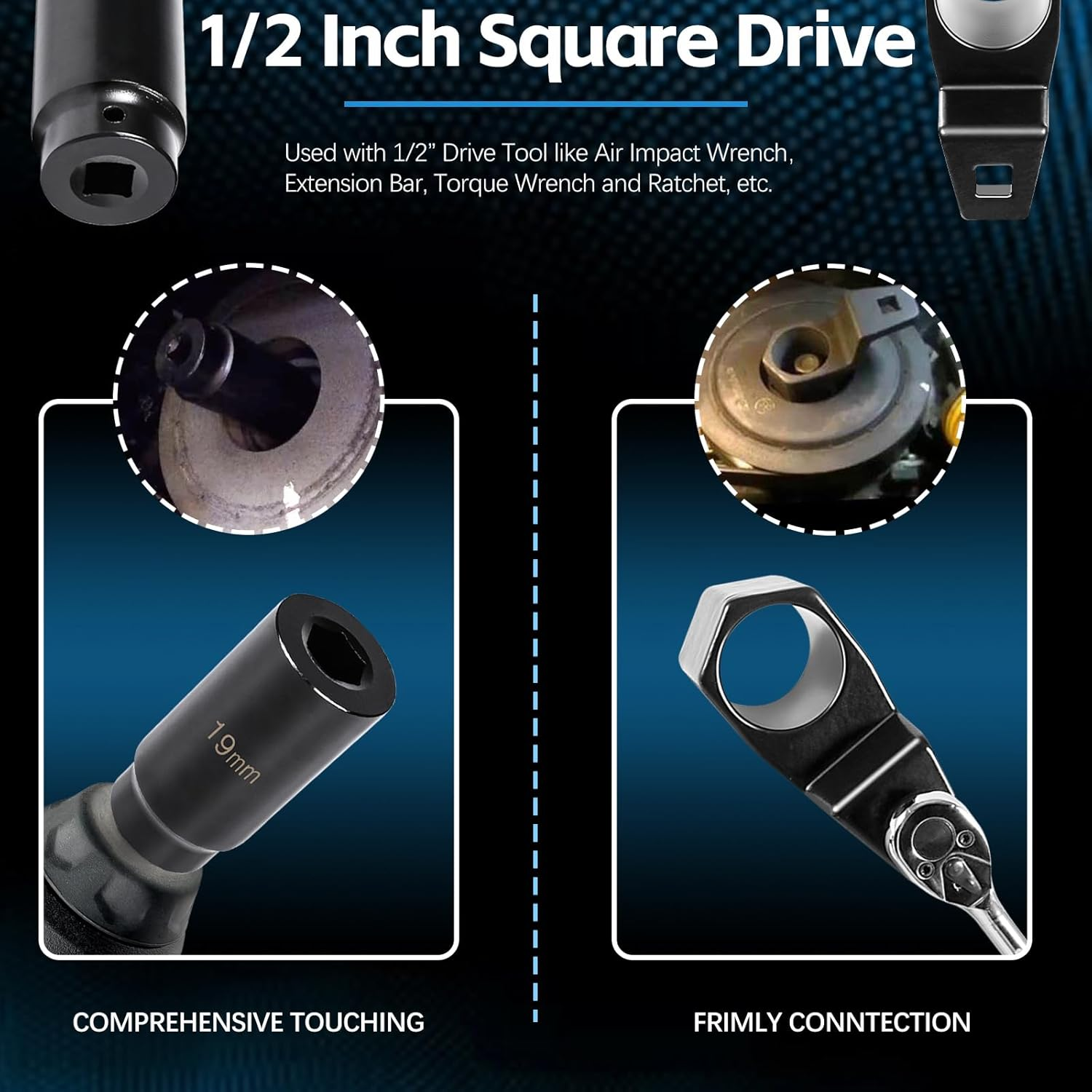 19 Mm Harmonic Balancer Socket & 50Mm Crankshaft Crank Pulley Wrench Holder for Honda and Acura Engines image number 4