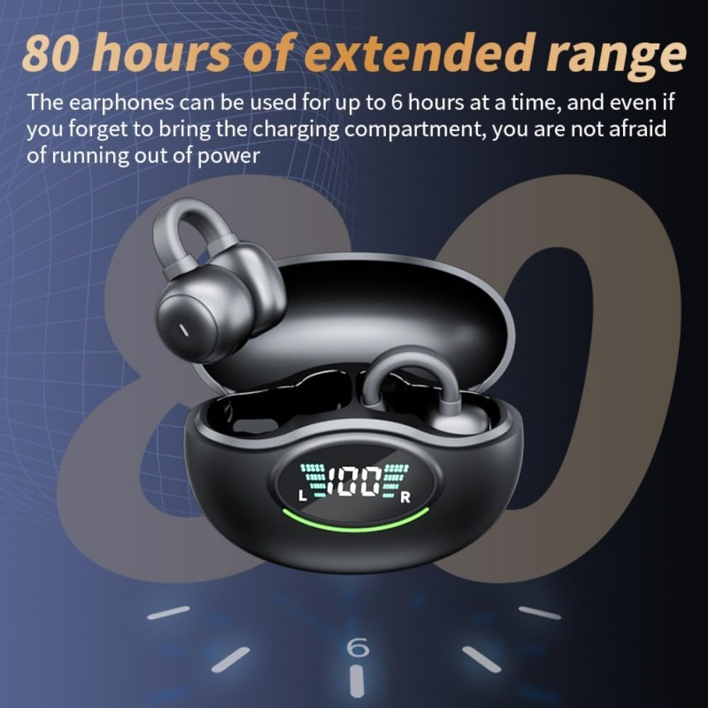 New Wireless Earbuds Hifi Bass Headphones BT5.3 with Noise Cancelling 60H Type-C Charging LED Display Ear Buds Earphones image number 2