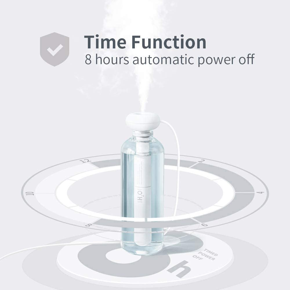 OURRY Mini Personal Humidifier for Car, Bedroom, Portable Ultrasonic Cool Mist Humidifier for Plant with Adjustable Length, Container Diversity, Whisper Quiet, Travel USB Small Humidifiers for Office image number 6