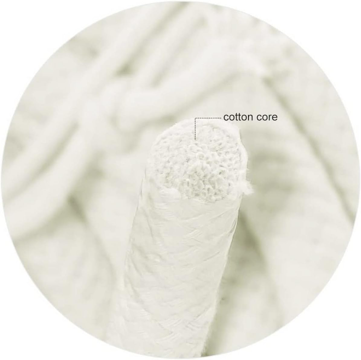 YUZENET Braided White Cotton Rope (3/8 Inch X 100 Ft) Natural Soft Utility Rope image number 6