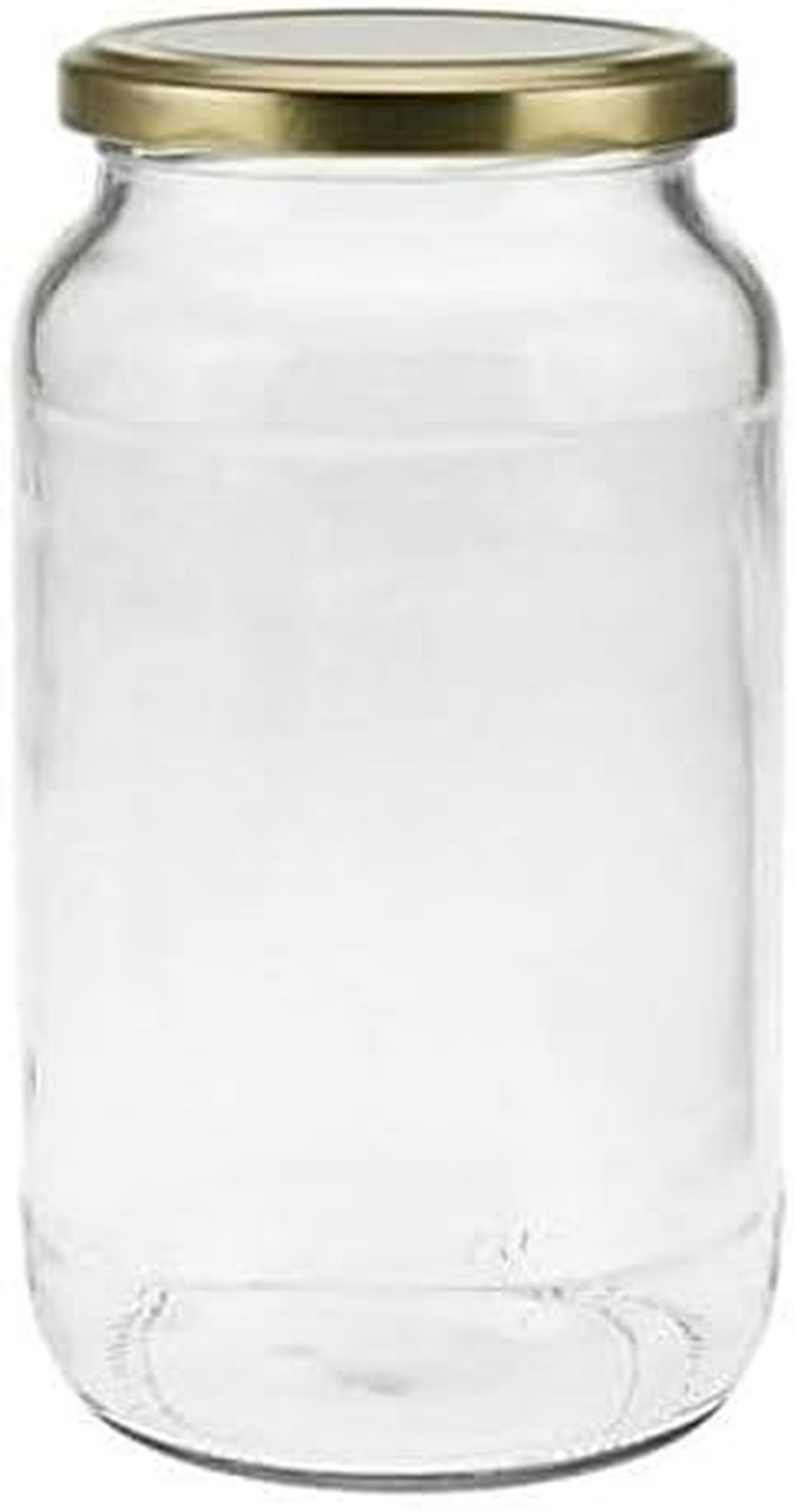 Mikken 6 X Preserving Jars 1 Litre with Screw Cap Gold with Funnel image number 3