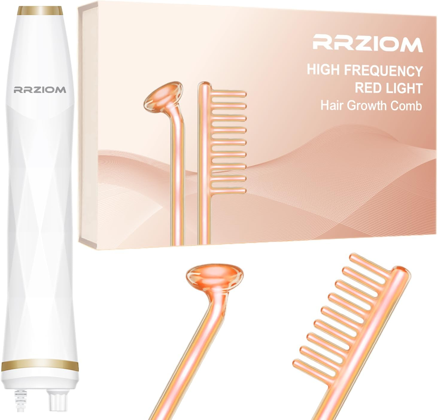 RRZIOM Electric Head Massager 2 in 1 Red Light Scalp Massager for Hair, Scalp, Face, Scalp Massage Brush Electric for Hair Growth, Portable Plug Design image number 2