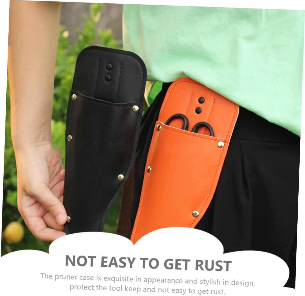 CAXUSD 3Pcs Gardening Scissor Case Pliers Holder Protective Sheath Leather Mount Scissor Cover Stylish Reliable image number 1