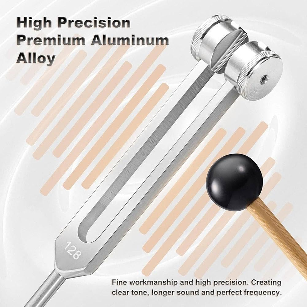 Vemise 128 Hz, 128 Hz-Tuning Forks for Healing, Healing Tuning Fork Original, for Chakra Healing, Sound Therapy, and Meditation, Tuning Fork Set Frequency Healing Devices for Yoga image number 5