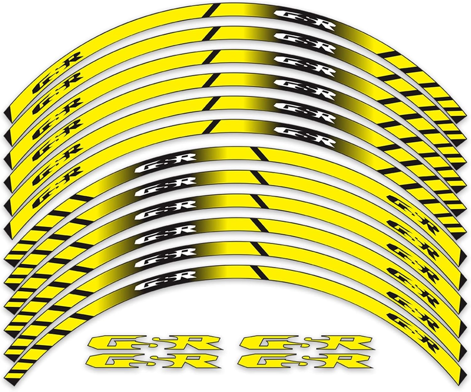 Stickers Motorcycle Rim Stickers Rim Edge Rim Edge Stripes Reflective Decals Logo Accessories for Suzuki GSR 750 600 400 (Color : Gold)