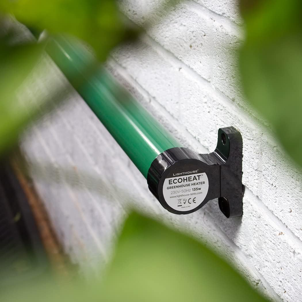 Lighthouse ECOH-080 ECOHEAT 80W Greenhouse Heater | Temperature Control | Eco-Friendly | Quiet Heater for Garden Workshop, Garage, Warehouse. 608Mm, Green image number 6