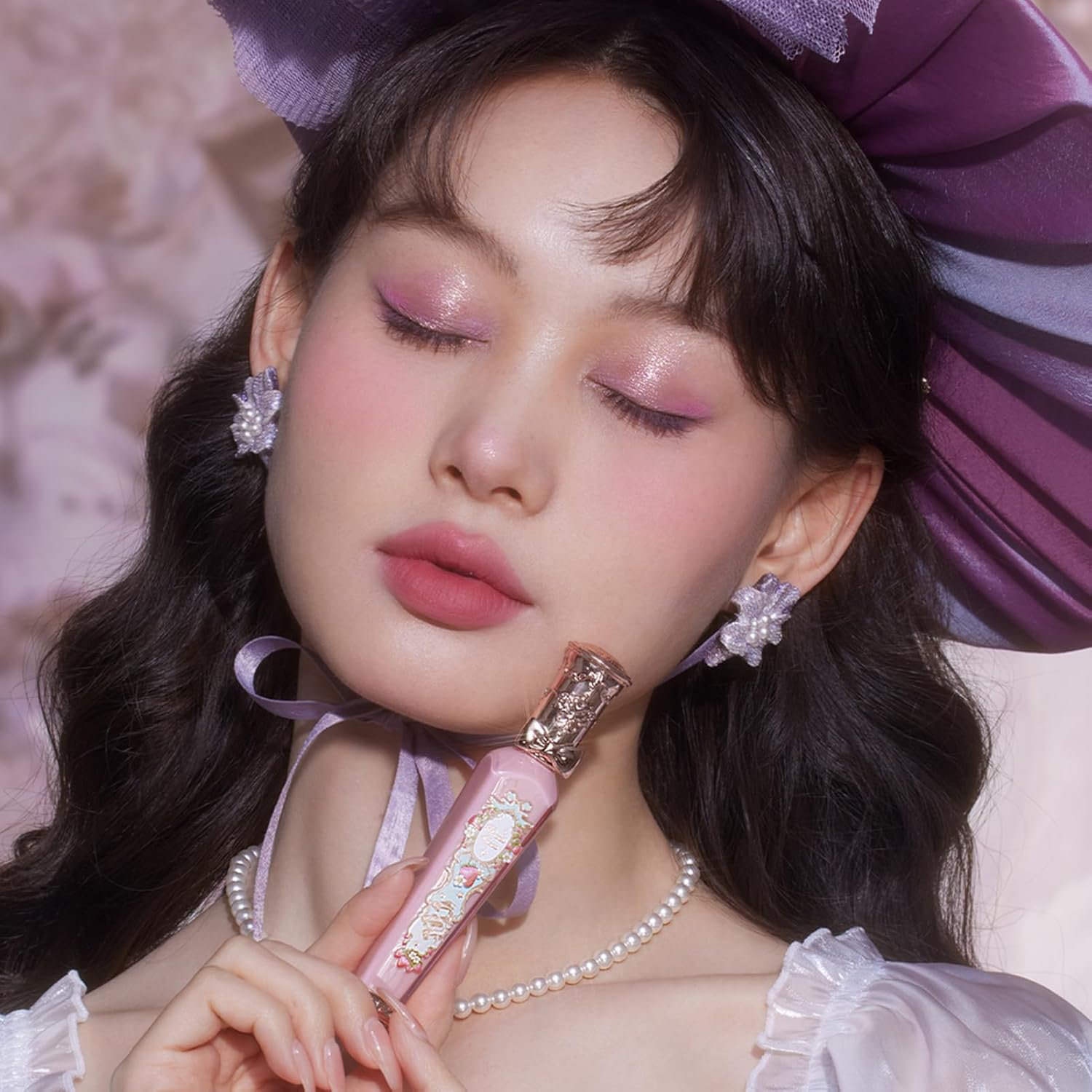 Flower Knows Strawberry Rococo Cloud Lip Cream,Velvety Matte Liquid Lipstick,Pink Lipstick,Long Lasting Lip Stain,Kiss-Proof Blurred Lipstick for Girls&Women,0.12 Fl Oz(S05 Tiny Tulip) image number 4