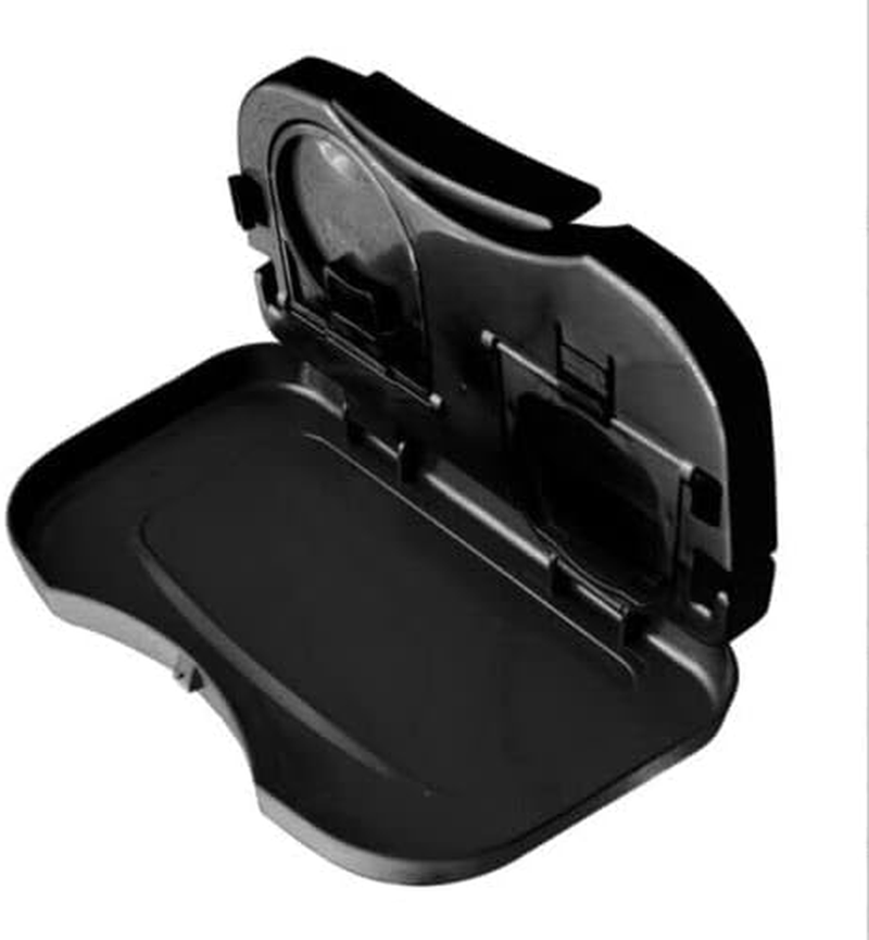AIMALL Auto Car Cup Holder New Back Seat Tray Table Stand Desk Drink Food Folding, Easy Installation, Space-Saving, Black, Durable ABS image number 2